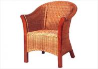 Кресло от ратан и махагон